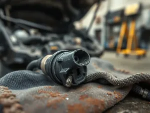Mechanik w rękawicach otwiera obudowę filtra powietrza w komorze silnika samochodu.