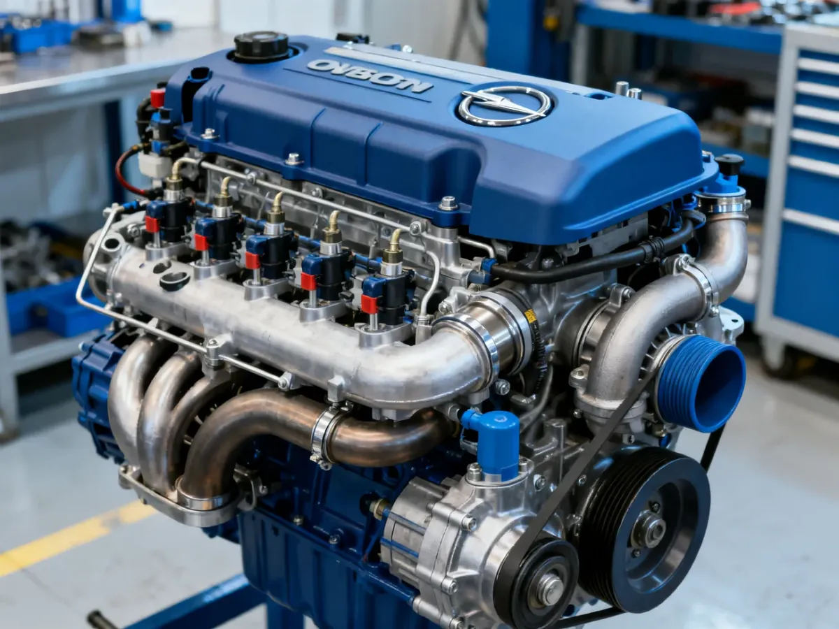 Silnik Diesla CDTI z widocznym układem Common Rail i turbosprężarką