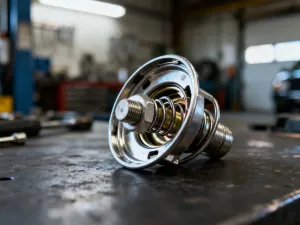 Otwarta maska silnika Toyoty Corolli z widocznym wlewem oleju i butelką wysokiej jakości środka smarnego.