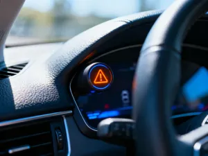 Otwarty wlew oleju w nowoczesnym silniku samochodowym oraz uporządkowane narzędzia mechanika w tle.