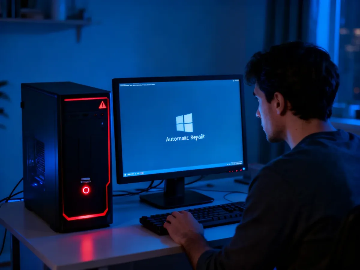 Komputer podczas pętli automatycznej naprawy systemu Windows