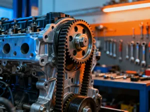 Mechanik trzyma w dłoni zużytą świecę zapłonową z widocznym osadem węglowym na elektrodzie.